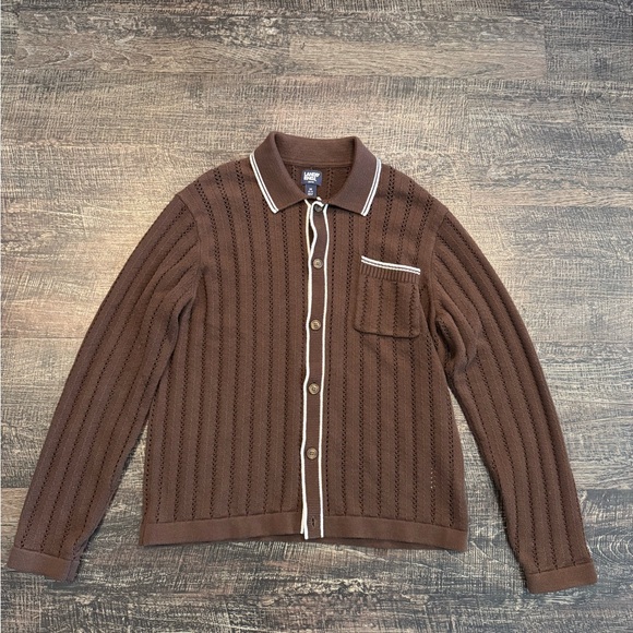 Lands' End Other - Lands End Knit Polo Cardigan Sweater Mens Medium